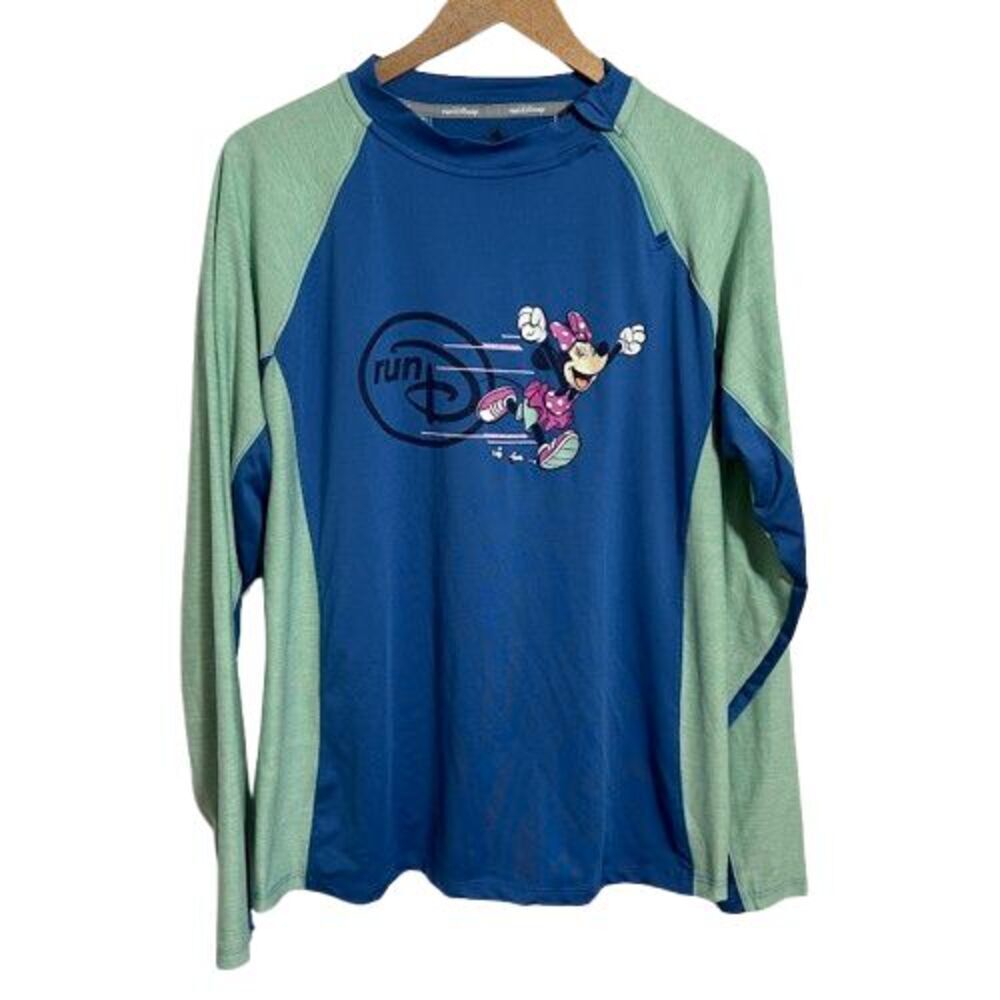 Run Disney Women's Long Sleeve Shirt XL Minnie Mouse Marathon Run Sweatwicking